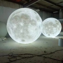 创意凹凸月球户内外客厅落地灯仿月球逼真效果月球灯陨石星球吊灯