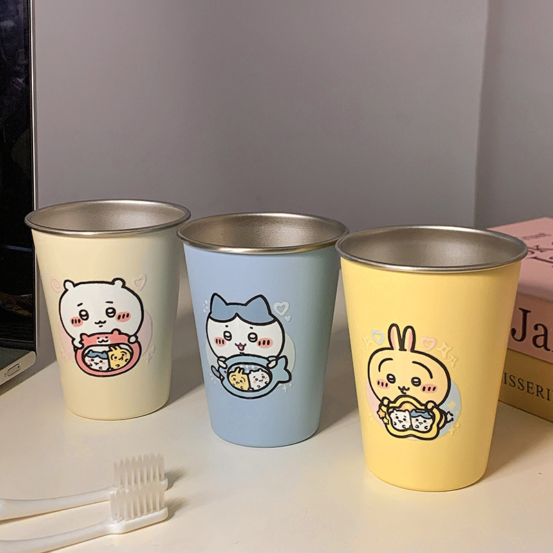 食品级漱口杯加厚防摔可爱不锈钢情侣儿童牙刷杯简约杯创意洗漱杯|undefined