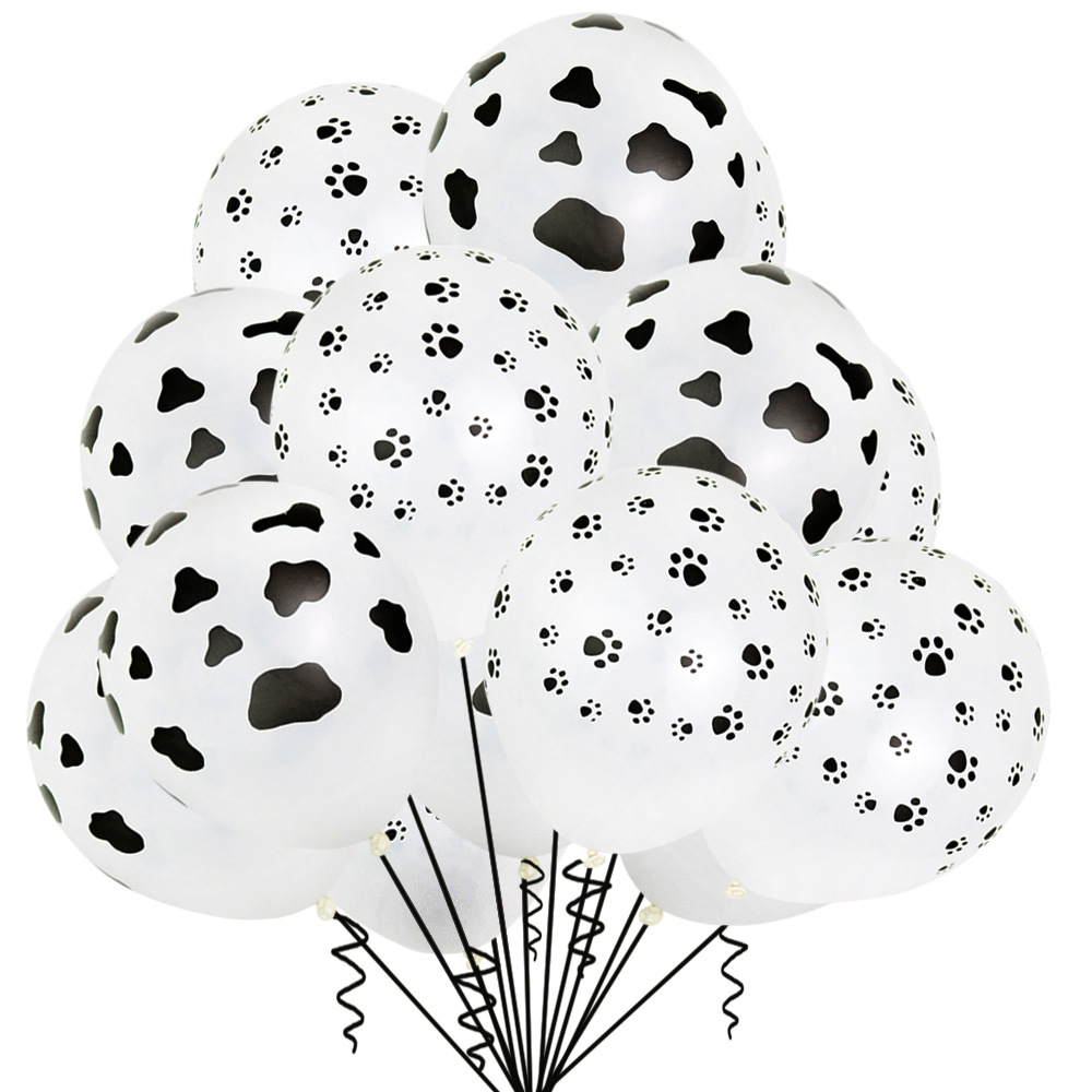 12-inch polka dot animal cow balloon pet party theme decoration dog…