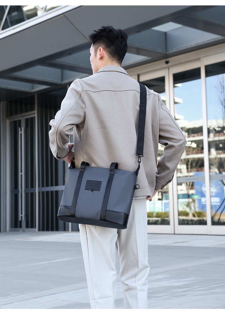 Men's business casual large-capacity travel bag, Korean-style fashionable handbag, lightweight crossbody bag, simple briefcase undefined