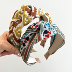 發箍夏季高級感百搭布藝頭箍氣質民族風韓版寬邊發窟高顱頂髮飾女