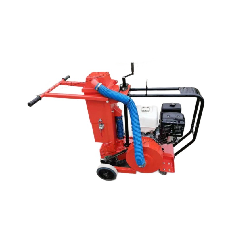 Máquina cortadora de pavimento de empuje manual, máquina ranuradora de reparación de pavimento de asfalto pequeño, máquina ranuradora de aspiración de carretera de gasolina