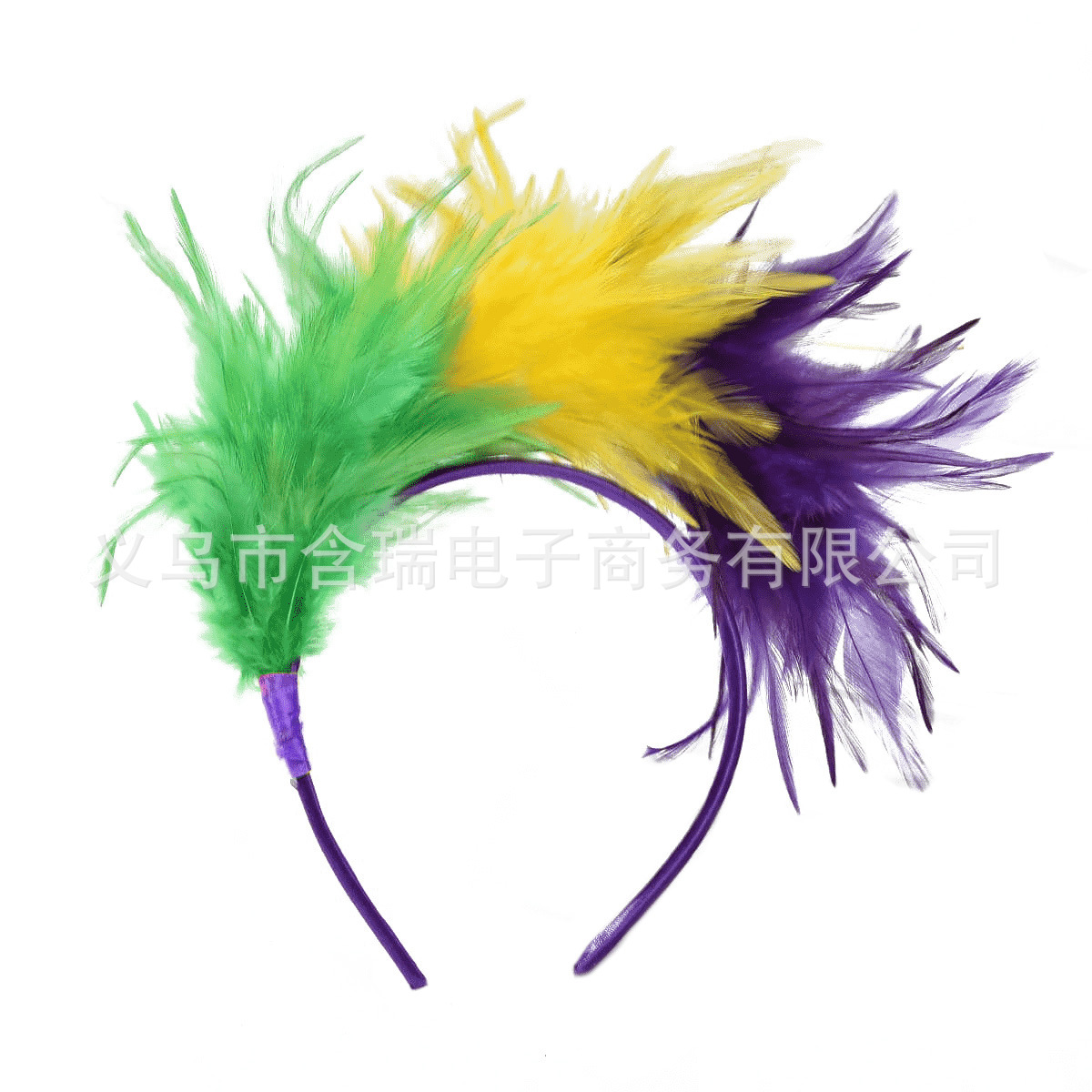 Amazon's Hottest Feather Headband Carnival Headwear Props Holiday Party Performance Dance Colorful Headband Decoration