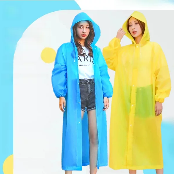 Adult Raincoat, Non-Disposable, Unisex, Large Size, Waterproof, Thickened, Outdoor, Extended Length, Heavy Rain Protection, One-Piece Rain Poncho