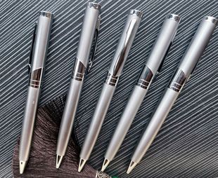 Silver Signature Pen rotatable ballpoint pen metal pen can be used as logo writing pen business Pen