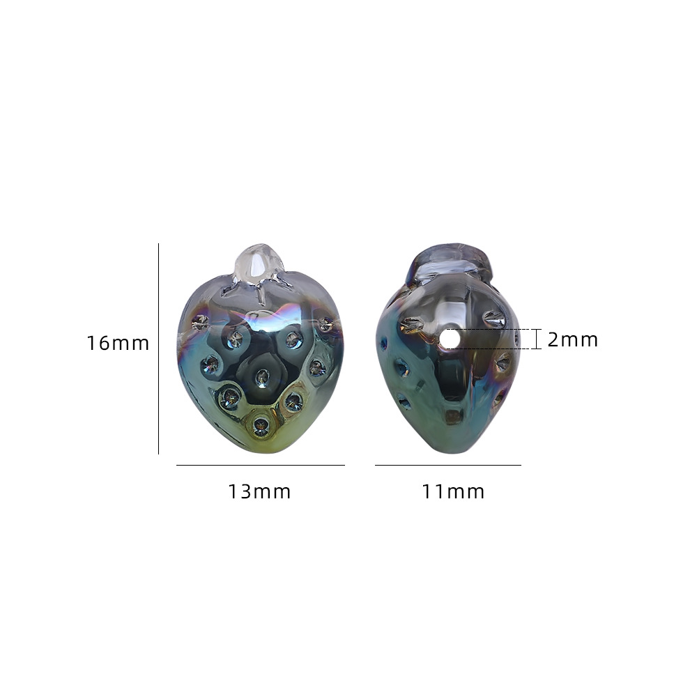 10 Stück/Paket 13*16mm Glas Erdbeere Perlen display picture 2