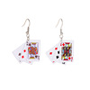 Card game, earrings, accessory, handmade, internet celebrity, wholesale