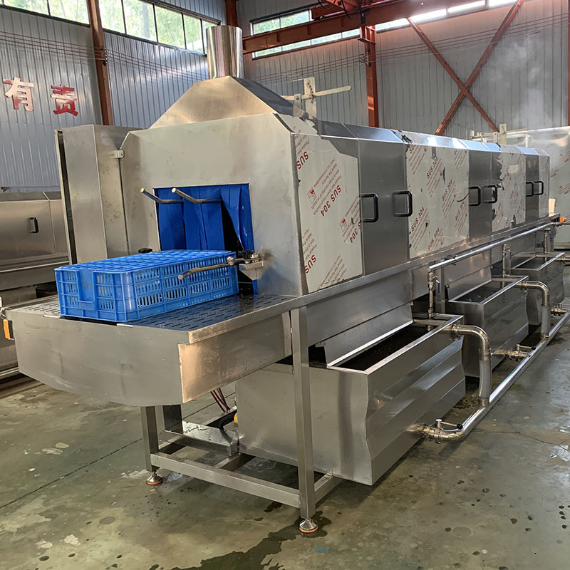 医疗废物收集箱自动清洗消毒设备 连续喷淋式医废箱清洗机