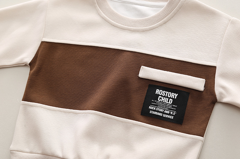 Tenue pour garçon 2024, nouvel ensemble deux pièces à capuche à manches longues élégant pour bébé, tendance de l'automne et des vêtements pour enfants_voghion.com