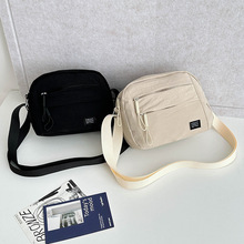 2024新款韩版休闲百搭女士斜挎单肩帆布包零钱包纯色潮女包