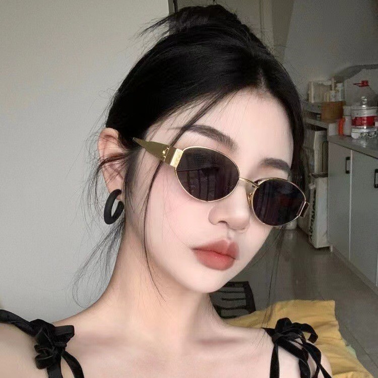 Cross-Border New Oval Sunglasses, Amazon's Hot-Selling Metal Trendy Glasses, Fashionable Sun Protection Sunglasses for Men and Women Cross-Border New Oval Sunglasses, Amazon's Hot-Selling Metal Trendy Glasses, Fashionable Sun Protection Sunglasses for Men and Women