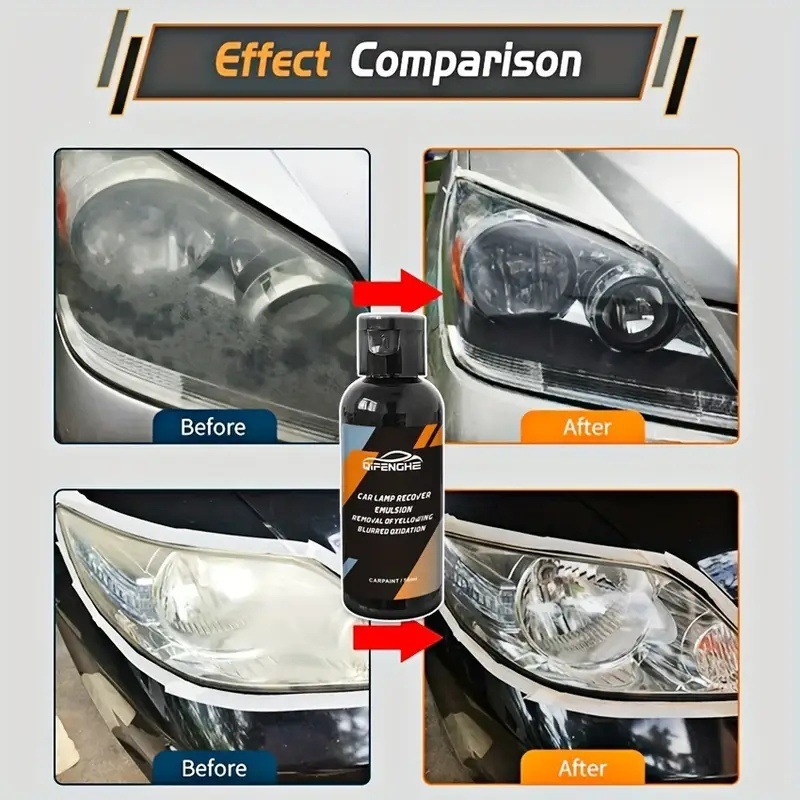 Cross-Border Car Headlight Repair Fluid, Car Light Oxidation Yellowing, Scratches, Blur, Brightening, Electroplating Coating Refurbishment and Repair Agent