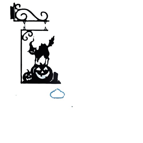 Metal Halloween Ghost Wall Art Decoration Home Office Living Room Garden Bedroom Sculpture Retro Party