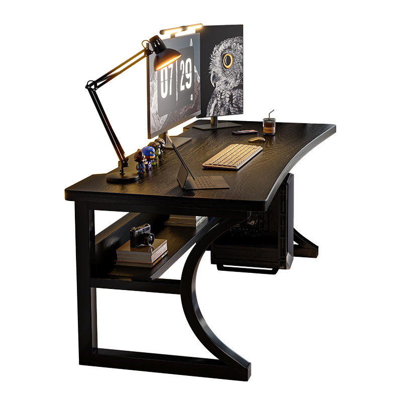 Mesa de computadora de madera maciza dormitorio mesa de estudio en el hogar simple escritorio de alquiler de escritorio de escritorio de oficina de doble mesa de juego electrónico mesa de trabajo