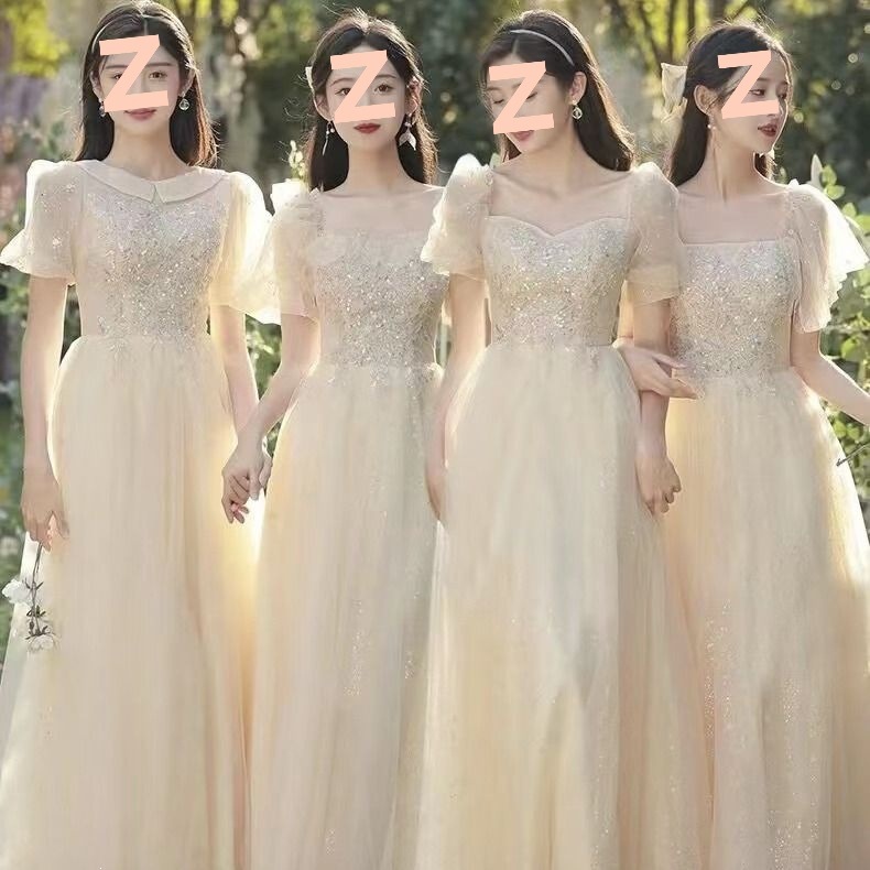Bridesmaid Dresses 2026 New Summer High-End Sister Group Dresses Fairy-Like Elegant Student Graduation Dresses Long Style Trendy