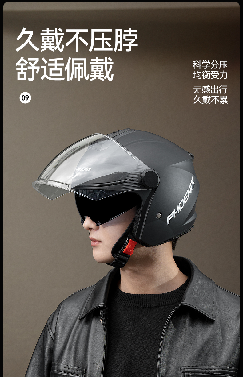 3C certification electric car helmet men's and women's motorcycle autumn and winter warm windproof helmet plus size 3/4 helmet winter