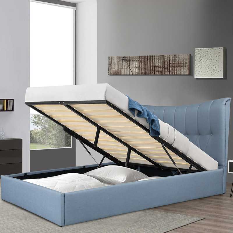 Foreign trade factory Nordic style harp bed air leather high quality leather bed large size pneumatic bed