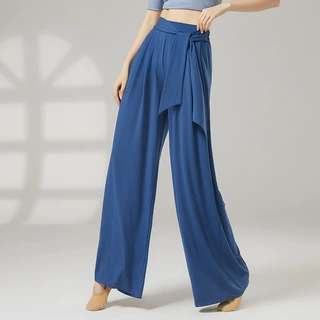 现代舞裤子舞蹈衣服中国舞夏季阔腿裤新款飘逸基训服古典舞练功服