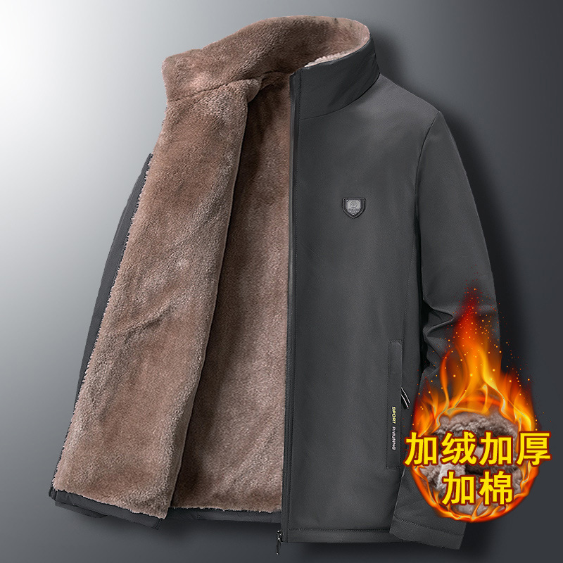 Chaqueta acolchada de algodón con forro polar de invierno para hombres de papá Chaqueta acolchada de algodón de mediana edad y ancianos chaqueta acolchada de algodón engrosada chaqueta acolchada de algodón chaqueta casual hombres acolchados de algodón