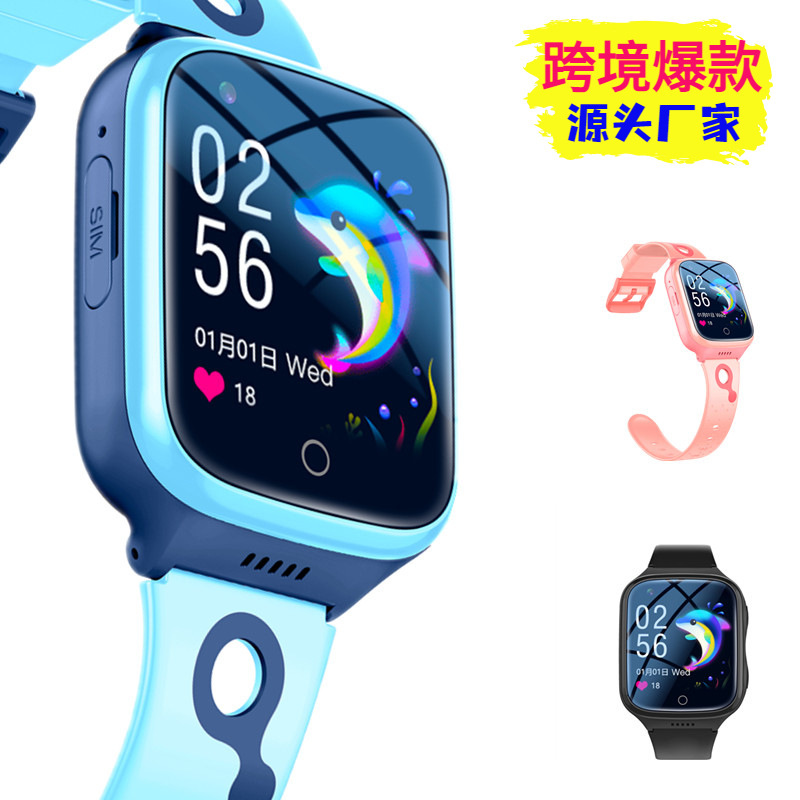 Cross-Border 4g full-network smart children's phone watch video call positioning K9 English multi-language children's watch