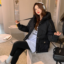 短款棉衣女2023冬新款女装韩版连帽保暖面包服羽绒棉服棉袄外套女