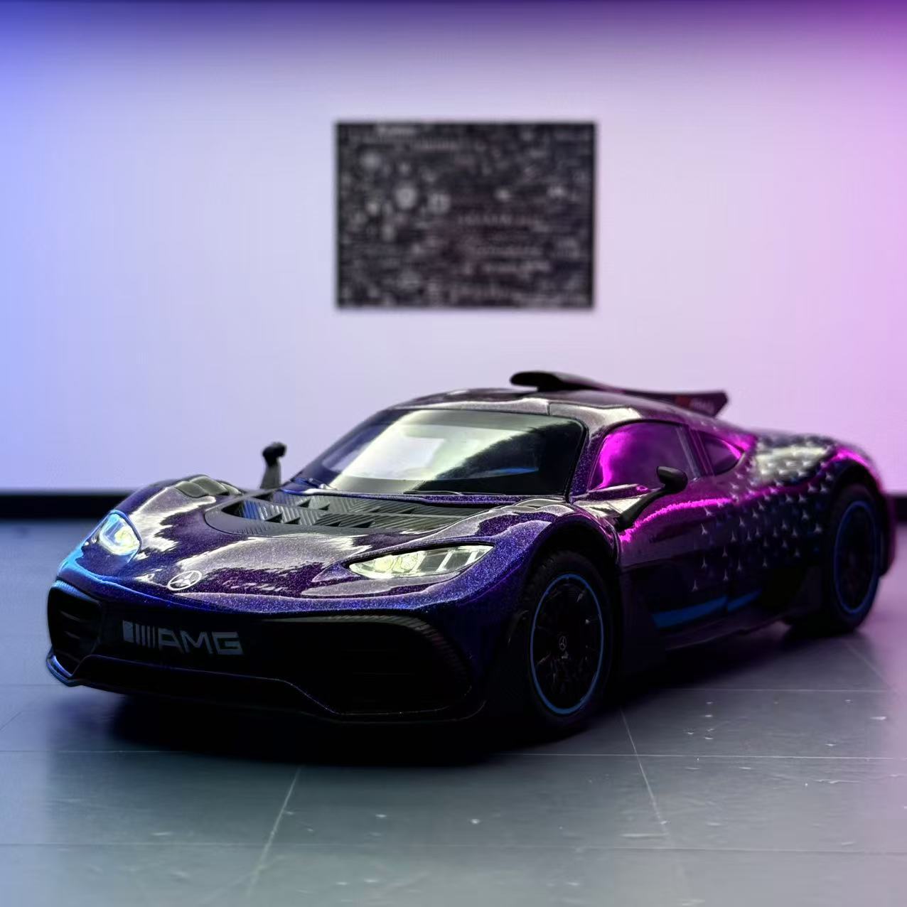 Coche a modelo de coche 1 a 24 Big Ben AMG ONE accesorios de modelo de coche deportivo de aleación