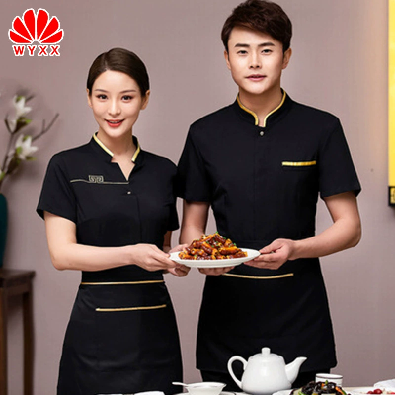 Nongjiale рабочая одежда для официанта летнее платье с короткими рукавами женское в китайском стиле горячий горшок Ресторан Кейтеринг Рабочая форма