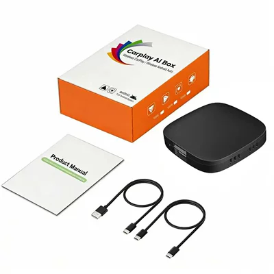 Wired Carplay to Wireless Android Smart Box with Dual Wifi, Youtube/Netflix Connectivity, Screen Mirroring, and Split Screen (Simsiz CarPlay və Android Auto) - a133-2g16g
