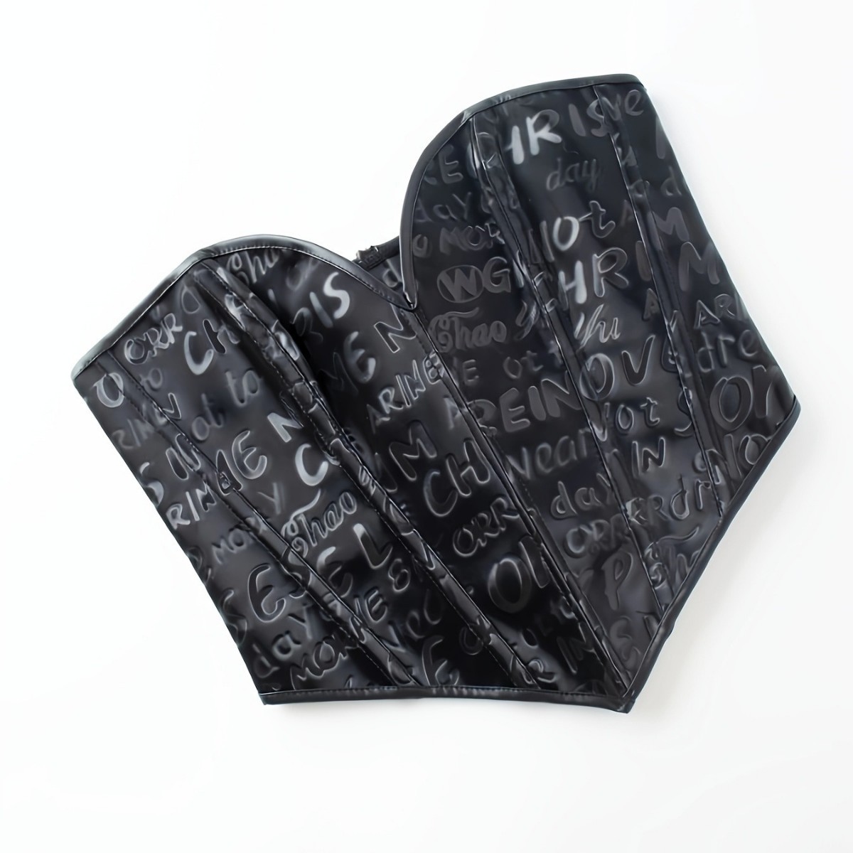 Impresión de letras negras sin correa de hombro, soporte de pecho, cintura de cintura, ropa de hueso de pescado, suministro transfronterizo