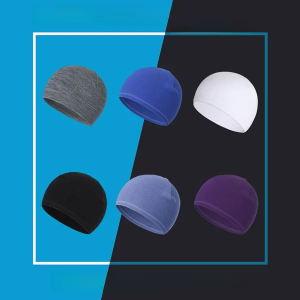 Warm Cycling Cap for Outdoor Sports, Cold-Proof Cap with Thickened Ear Protection, Thermal Fleece Ski Helmet Liner Hat