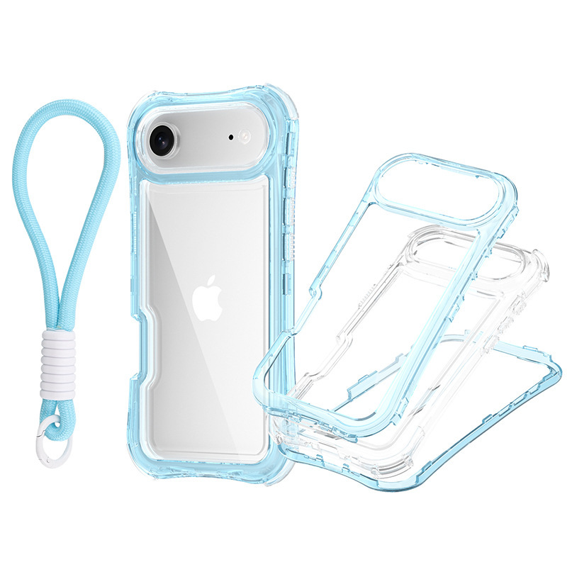 新款适用苹果17pro max三合一手机壳透明iphone17 Air气囊TPU+PC|undefined