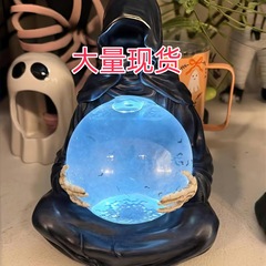 The Death God's Crystal Ball死神水晶球 - 哥特式黑袍死神雕塑