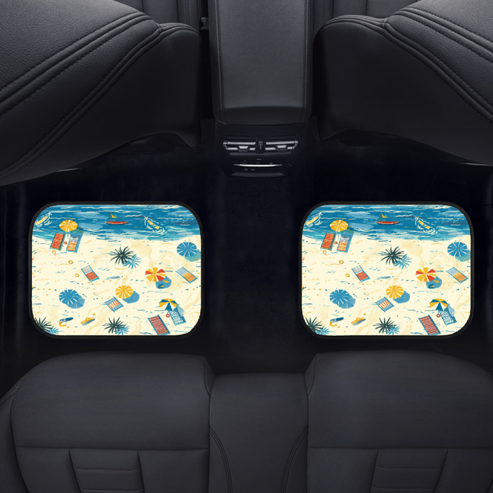 Foreign trade independent website: Custom-printed car floor mats from Europe and America, interior decorative mats for men and women, universal rear car floor mats