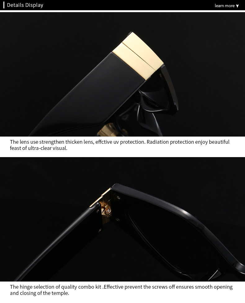 Patchwork Design Fashion Leopard PC UV400 Protection Special-Shaped Mirror Patchwork Full Frame Women's Sunglasses