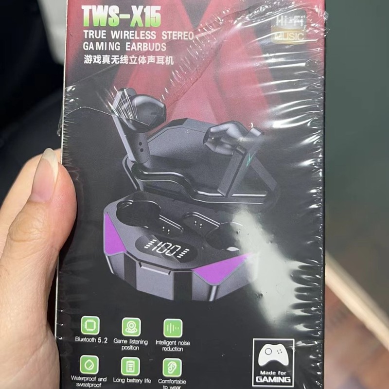 2024 新しい TWS-X15 e スポーツ真のワイヤレス Bluetooth ヘッドセット殺人鬼悪魔の目デバイスユニバーサル|undefined