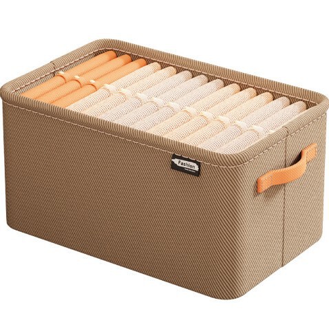 Clothing Storage Box with Thick Fabric Storage Basket, Clothes Pants Storage Box, Dormitory Household Wardrobe Storage Box