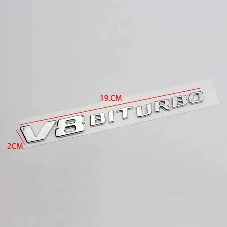 Suitable for the new Mercedes-Benz V8BITURBO side emblems, C63, G63, S65, and V12 supercharged car emblems