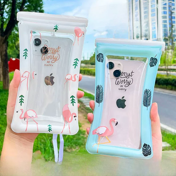 Mobile Phone Waterproof Bag Air Bag Diving Touch Screen Outdoor Swimming Rafting Special Sealed Bag Rainproof Protective Cover