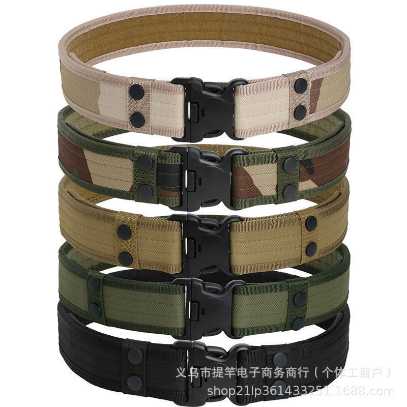 帆布战术腰带男款特种兵户外登山军训腰带野战蛙服迷彩作训外腰带|undefined