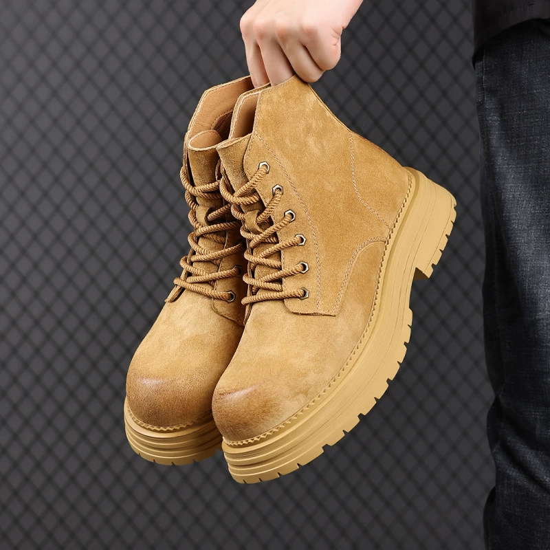 2024 сапоги Martin с толстой подошвы, сапоги из свиной кожи дышащая ткань шнуровка