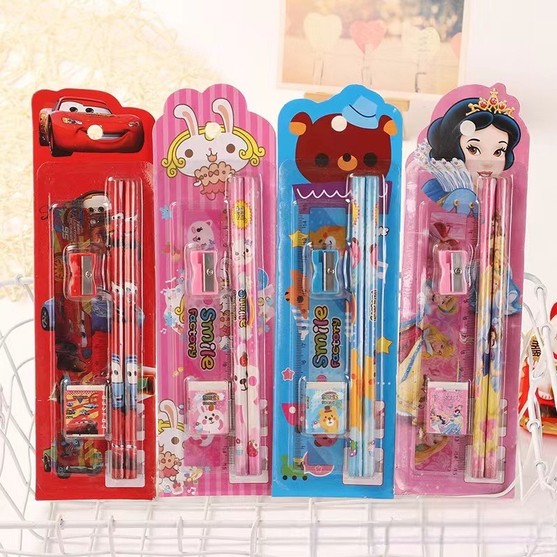 Factory Direct Sales, Five-Piece Stationery Set, Kindergarten Prizes, School Supplies for Primary School Students, Value-For-Money Gifts Wholesale