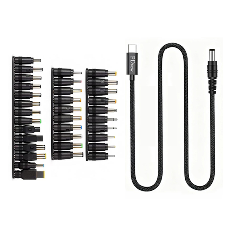 100W Laptop Pd Fast Charging Cable Type-C to Dc5.5 Round Port Suitable for Lenovo, Dell, Hp 100W Laptop Pd Fast Charging Cable Type-C to Dc5.5 Round Port Suitable for Lenovo, Dell, Hp