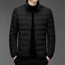 2023新款反季休闲轻薄款羽绒棉服男白绒保暖立领短款羽绒外套