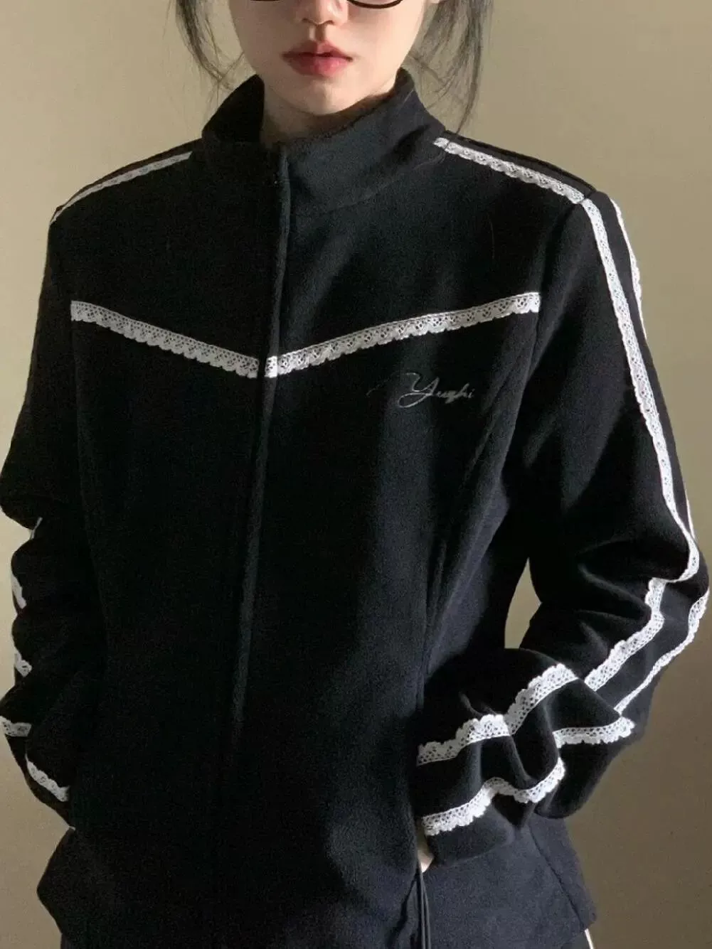 Кружевной ретро-демисезонный пиджак, американский стиль, slim fit