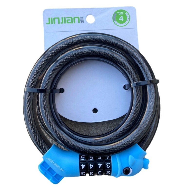 Jinjian Bicycle Lock Five-Digit Password Lock Mountain Bike Road Dead Speed Bike Wire Lock Wholesale