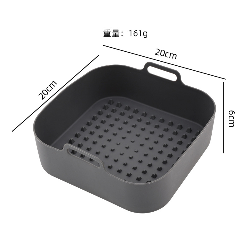 メーカーの空気フライヤーのシリカゲル焼き皿家庭用焙煎焼き皿フライヤーのシリカゲルパッドは円形焼き皿卸売りを洗浄しやすい|undefined