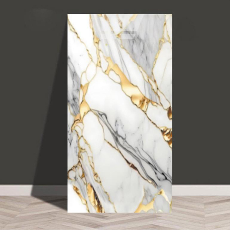 Baldosas de mármol transfronterizas autoadhesantes pegatinas de pared decorativas cocina gruesa baño renovación impermeable a prueba de aceite
