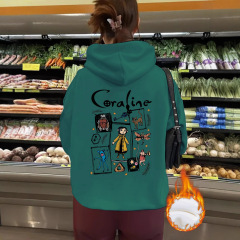 アマゾンeBay独立駅対外貿易秋冬Coralineプリントガーディアン快適カジュアルシャツ女性ベルベット