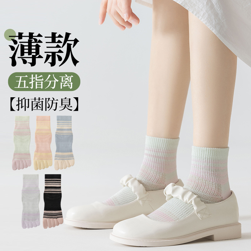 Breathable thin spring summer knee socks