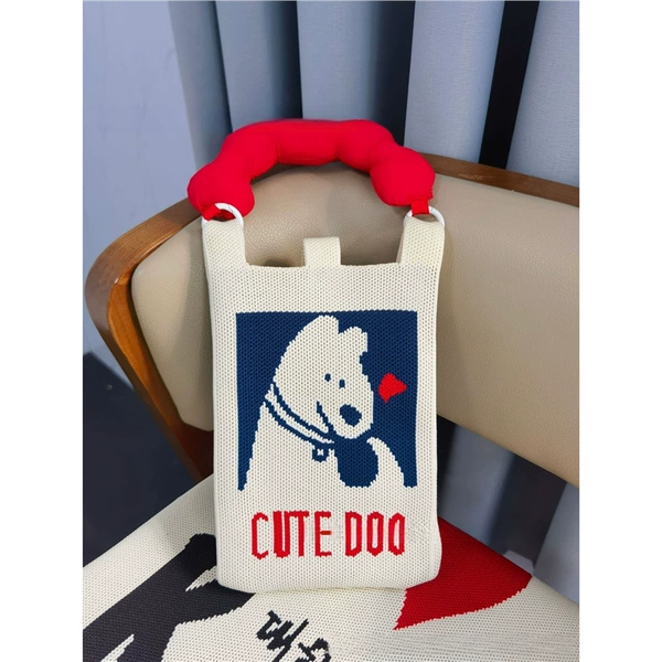 White polar bear-mobile bag【without shoulder strap】